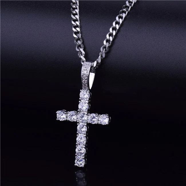 COLLAR CRUZ PLATA✝️