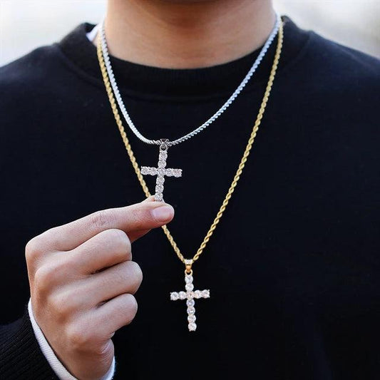 COLLAR CRUZ PLATA✝️
